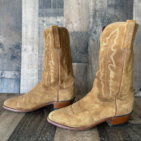 Lucchese N1518R4 Full Suede 1883 Western Cowboy Boots Mens 10 D - Picture 11 of 12